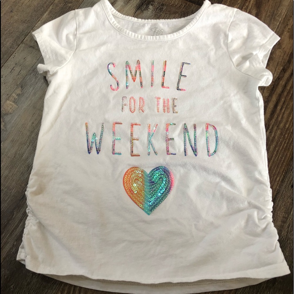 Smile for the weekend shirt - girls - MM 7/8